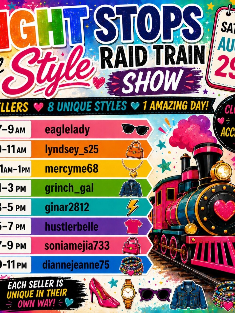 Eight Stops Of Style Raid Train Show - Picture 1 of 1